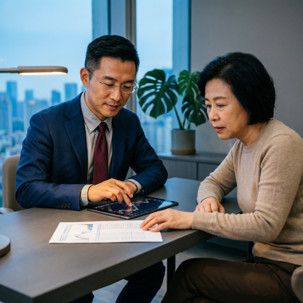 Professional financial consultation session