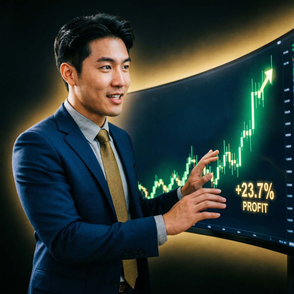 Trader celebrating funded account success