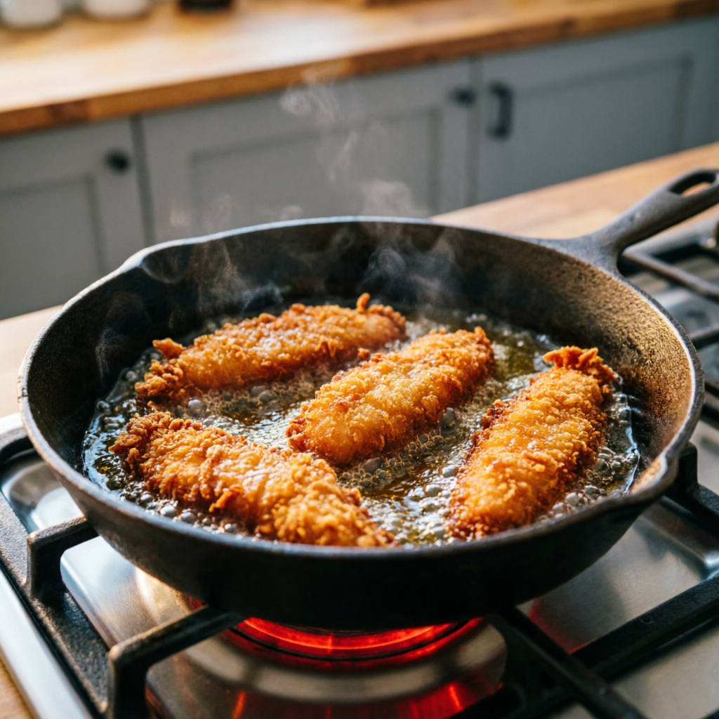 Step 3: Fry the chicken