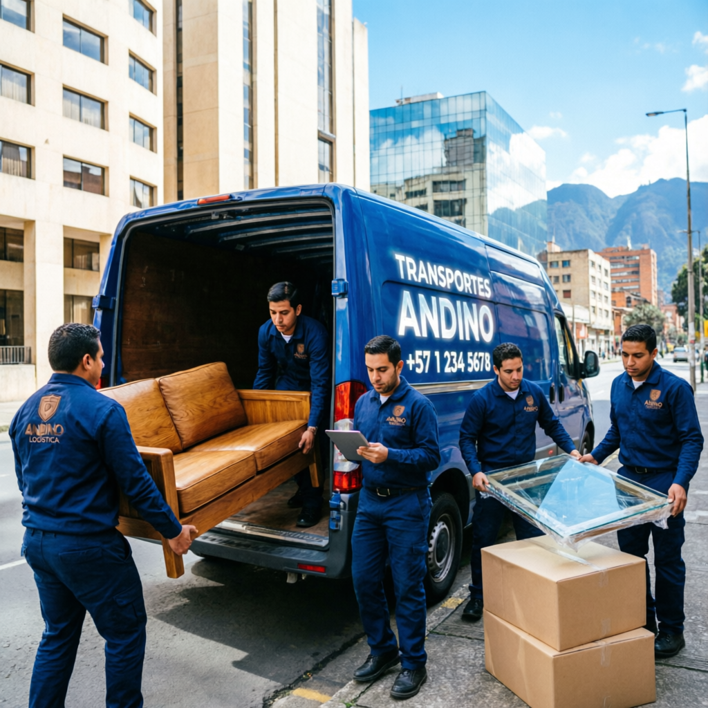 Cotizar Trasteo Bogotá - Equipo profesional de mudanza con camión en Bogotá Colombia