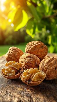 Noix fraîches au soleil - Bienfaits santé naturels