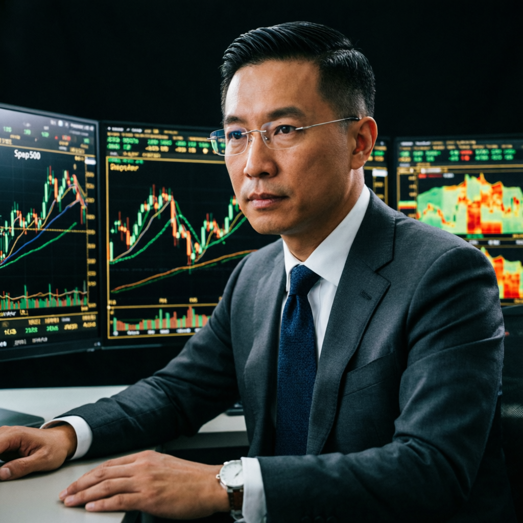 Professional prop firm trader analyzing Topstep Trading Combine charts