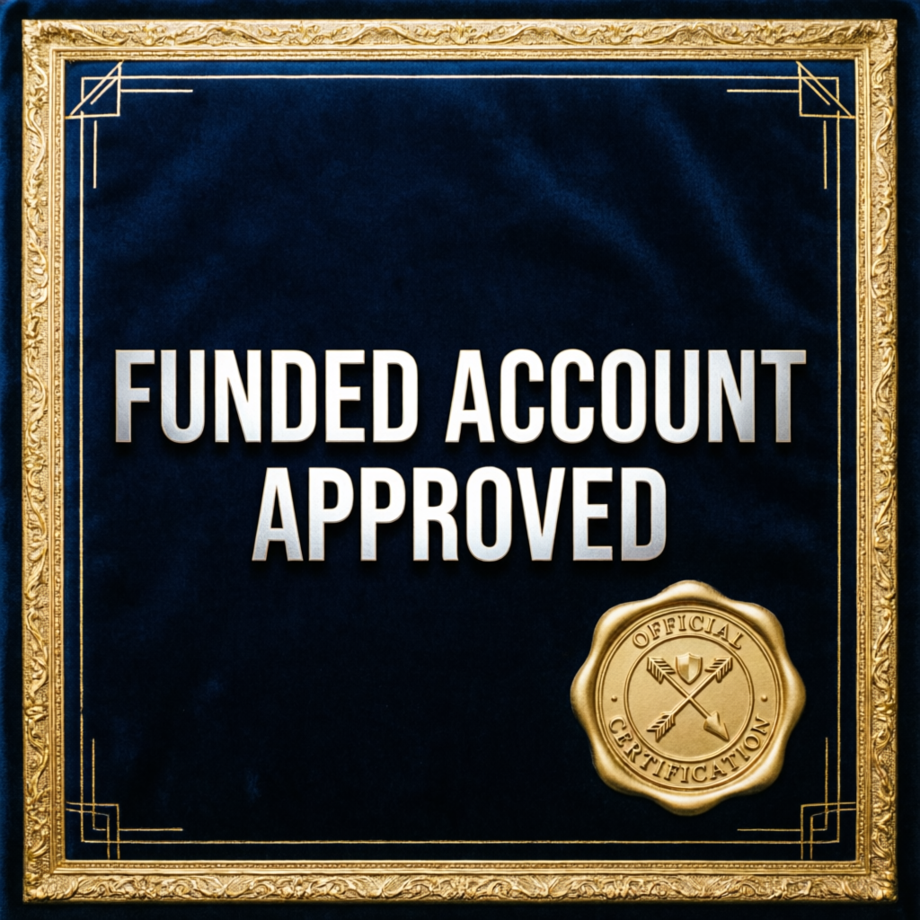 Funded Account Approved certificate with gold seal