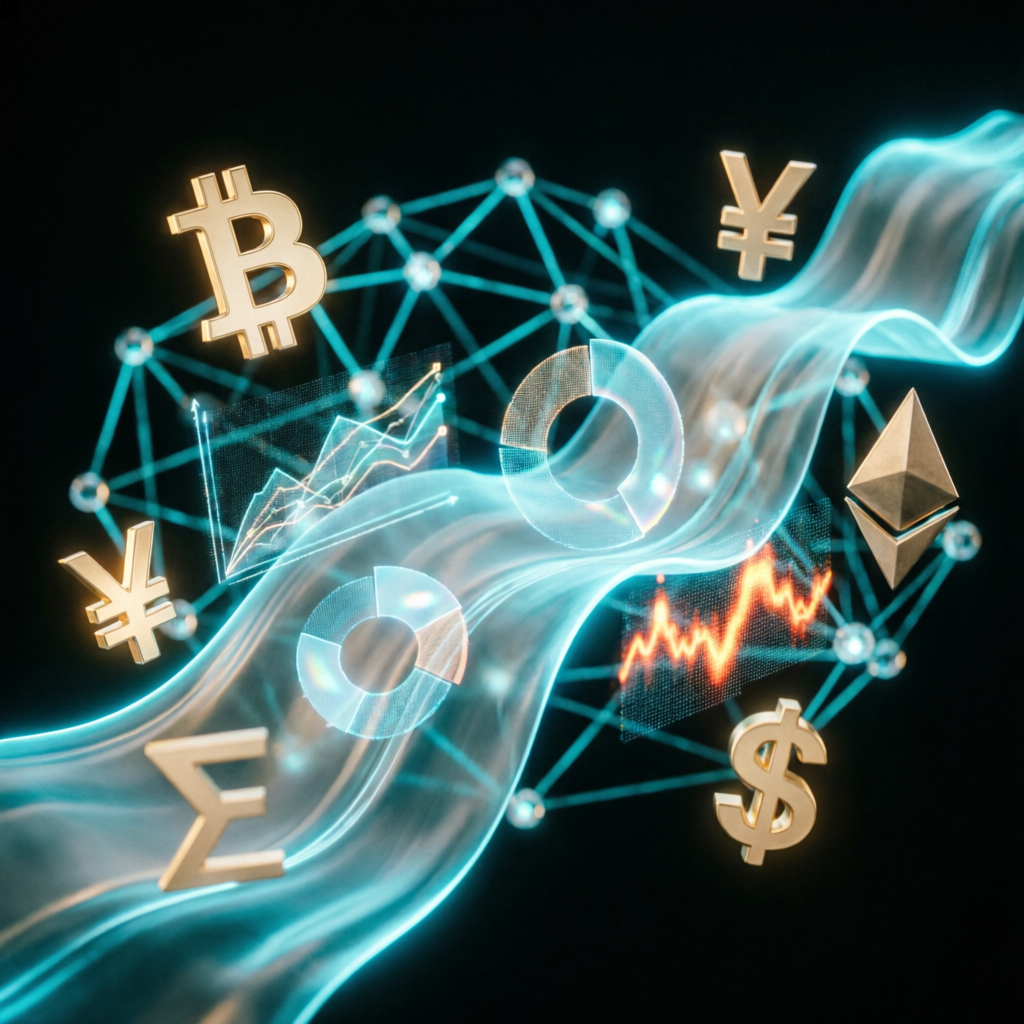 Advanced financial technology and trading strategies visualization