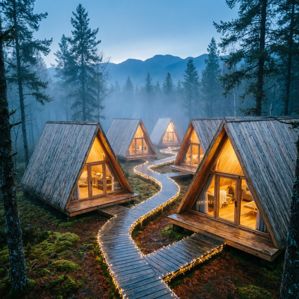 A-frame glamping