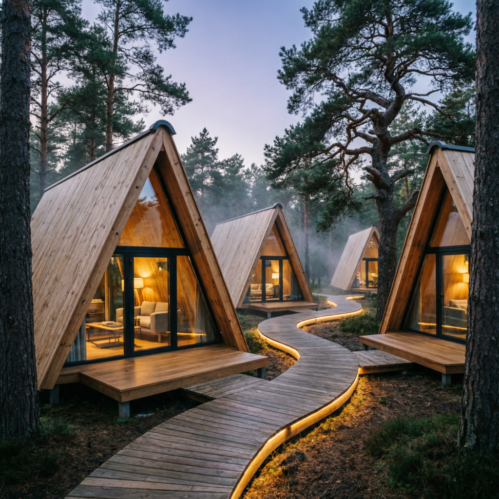 A-frame glamping