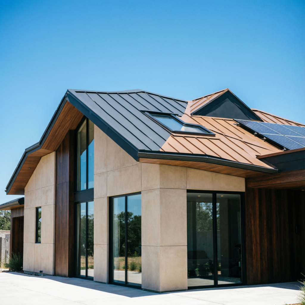 Luxury modern home with beautiful architectural roofing in Austin Texas by Oliver Roof