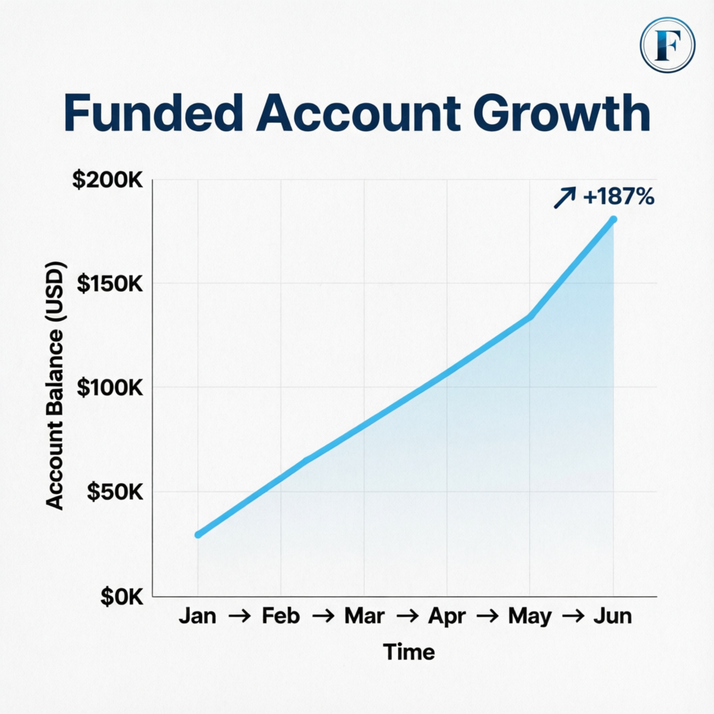 Funded account growth chart