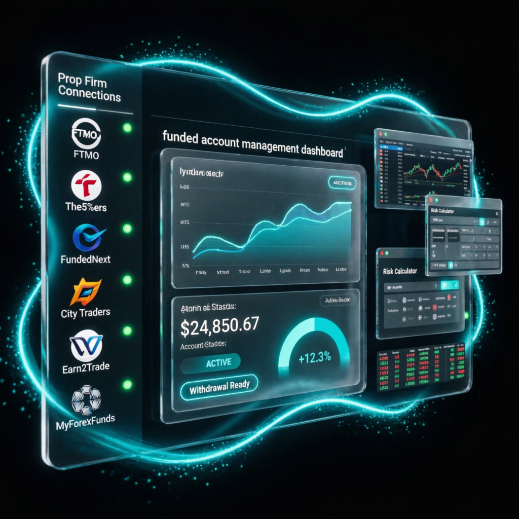 Prop firm connections dashboard for funded account management