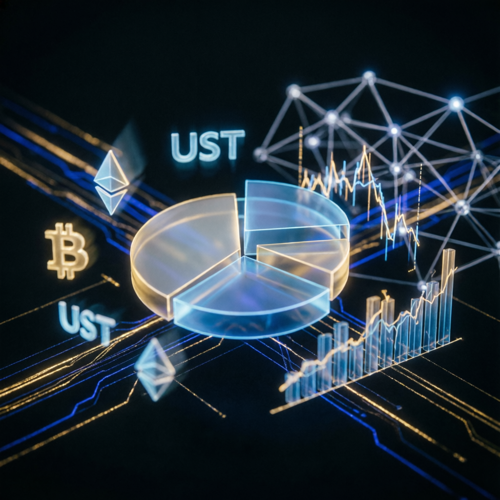 AI-powered portfolio management with holographic financial charts