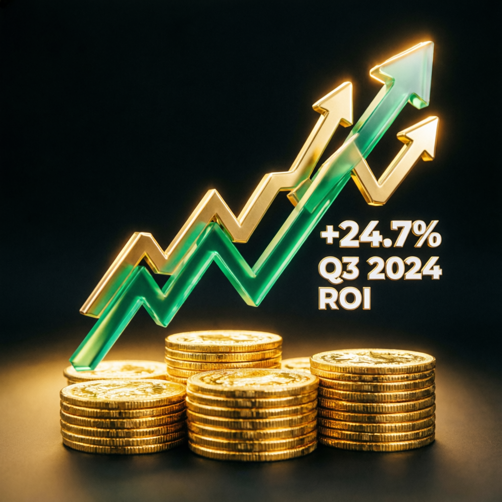Profitable trading results showing ROI growth for funded account management