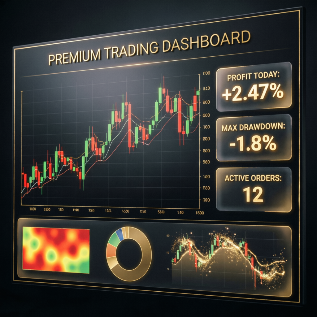 Premium trading dashboard with live charts