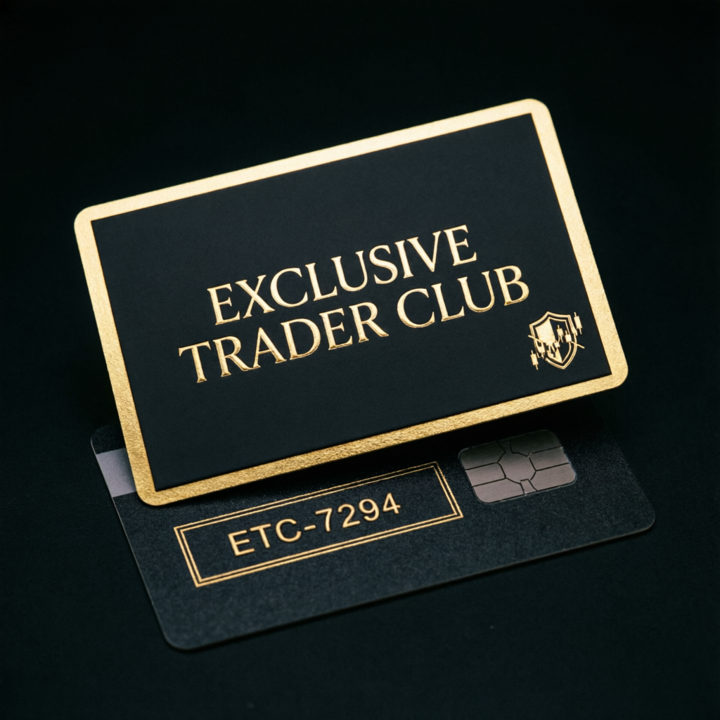 Exclusive trader club membership card