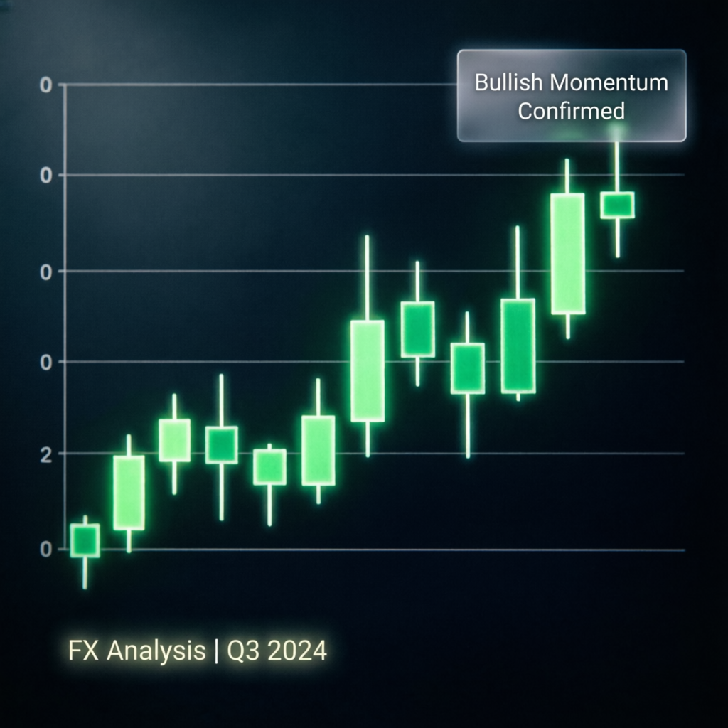 Bullish momentum confirmed candlestick chart FX analysis