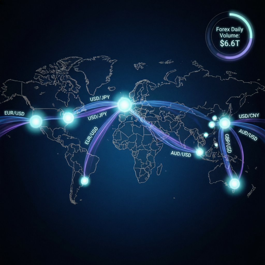 Global forex and futures markets trading network