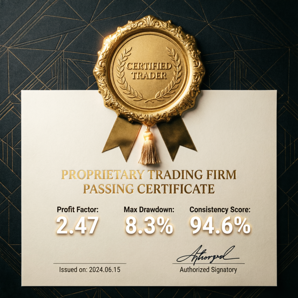 Proprietary Trading Firm Passing Certificate - PFM Capitals verified achievement