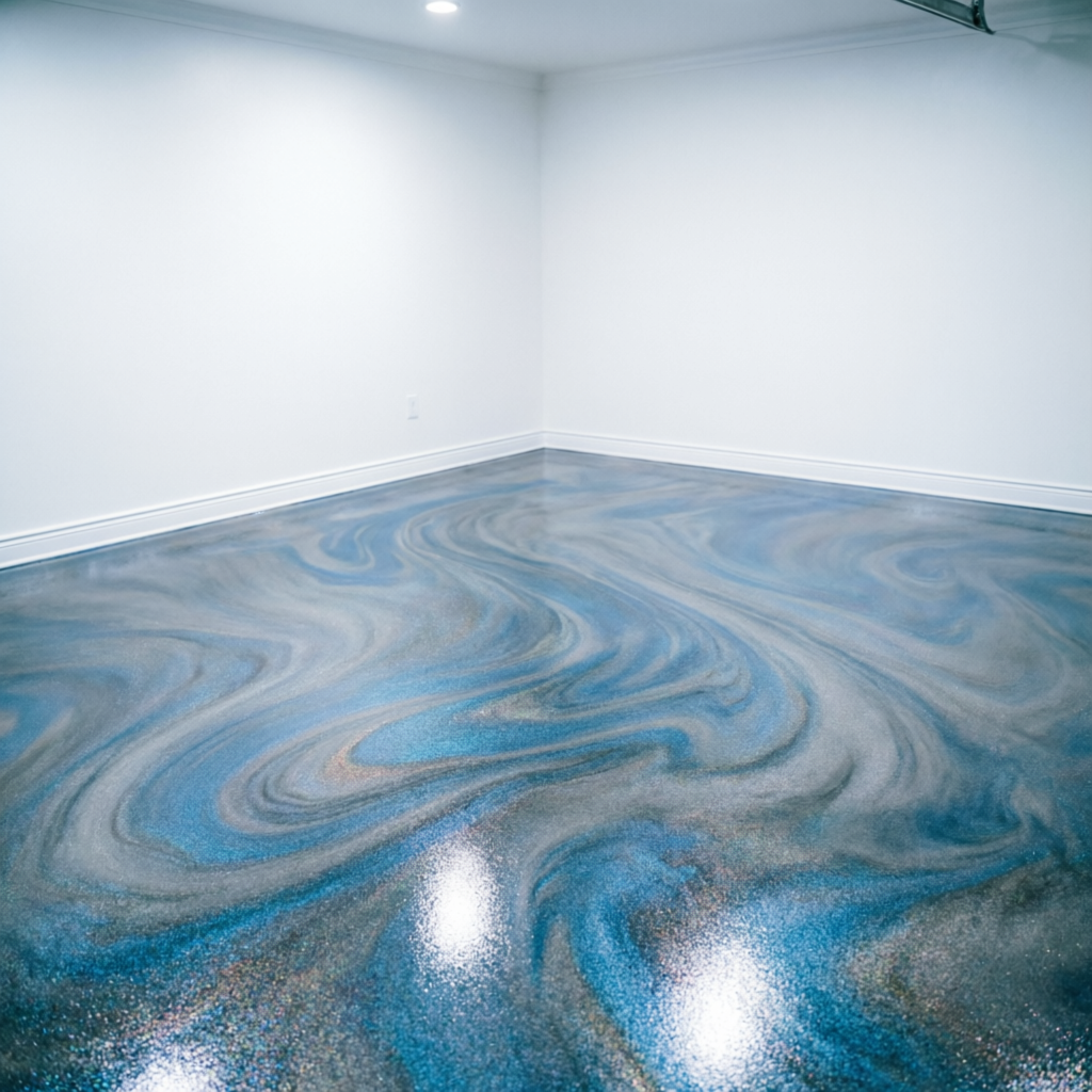 Premium Metallic Epoxy Finish