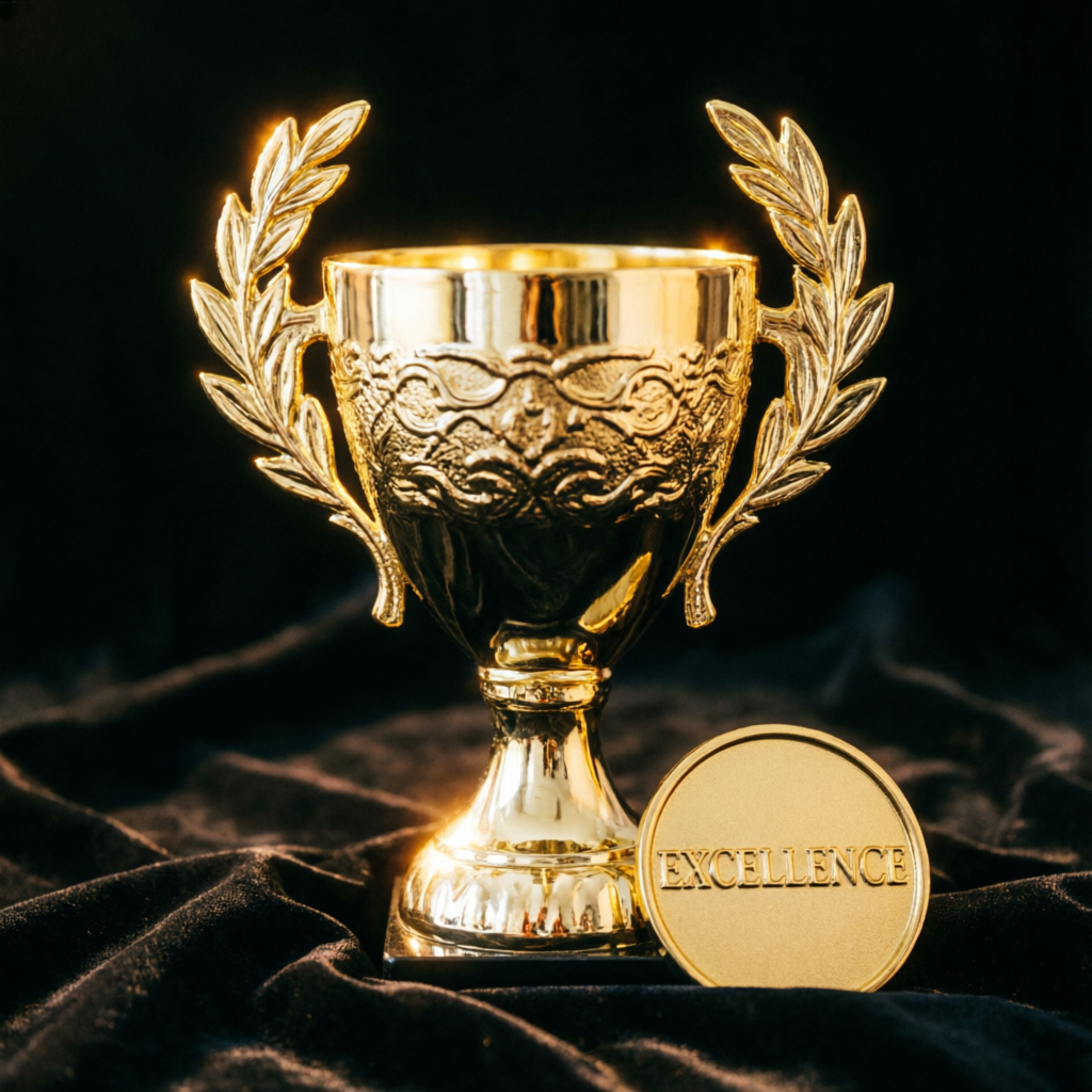 Excellence award trophy