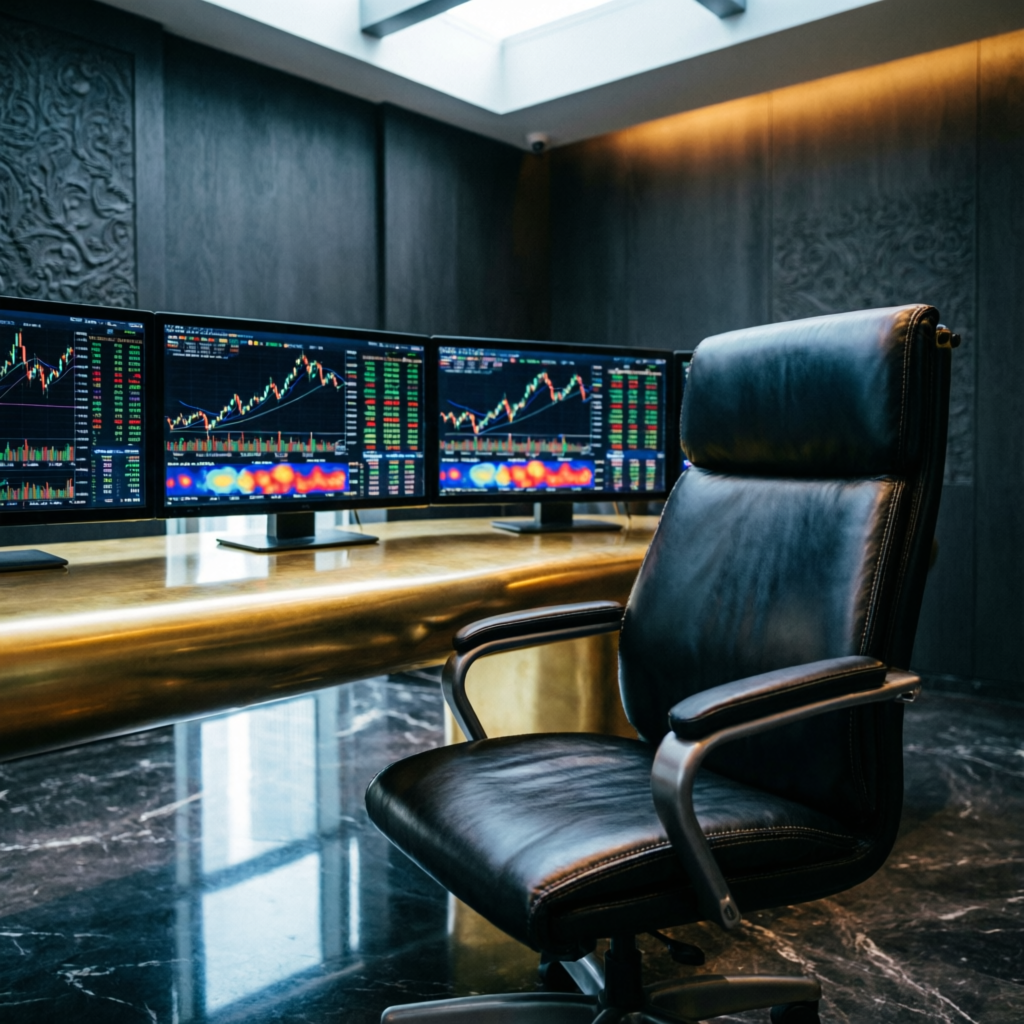 Premium trading desk setup