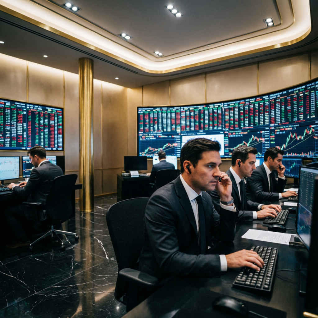Professional trading floor