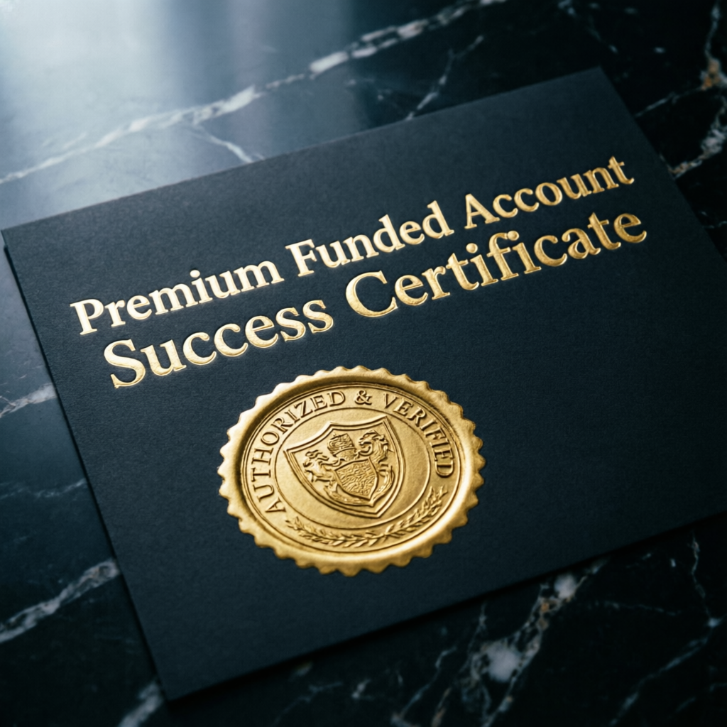 Funded account success certificate