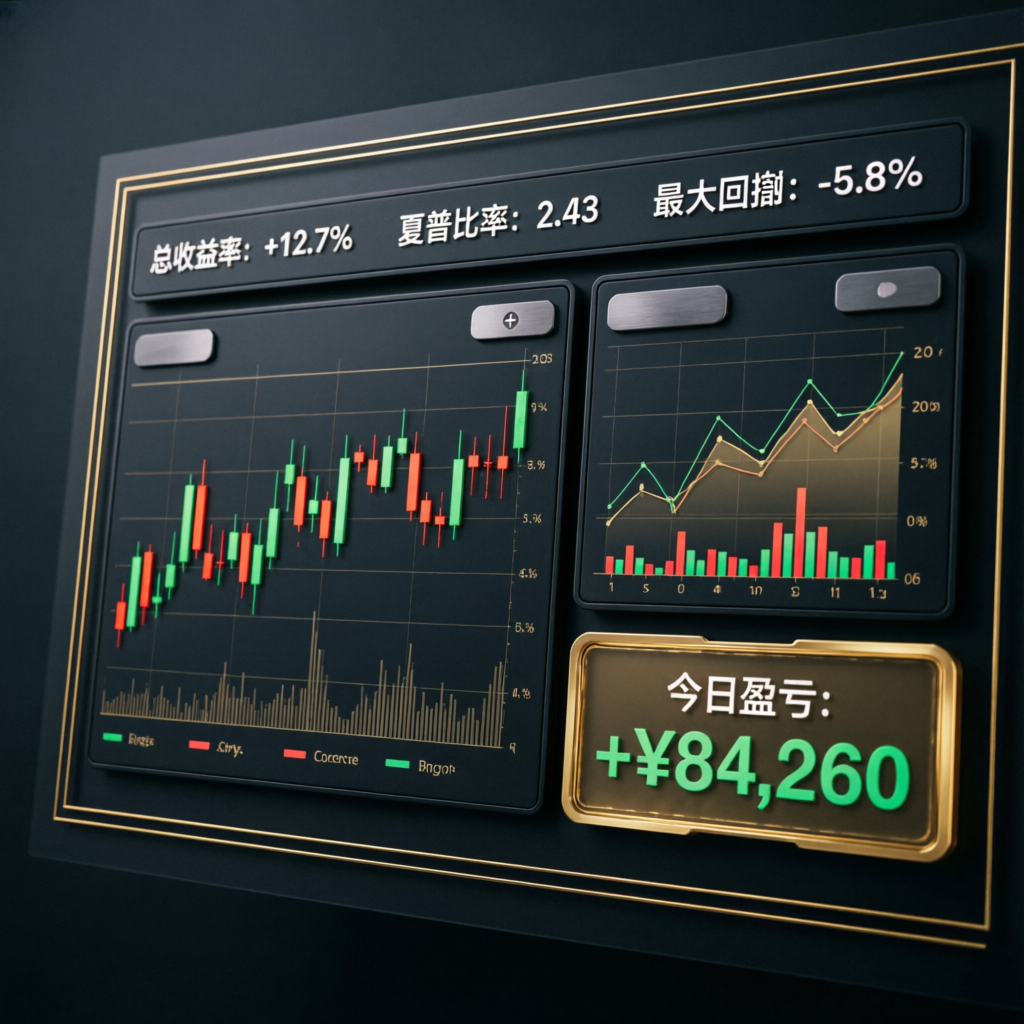 Premium trading dashboard with performance analytics