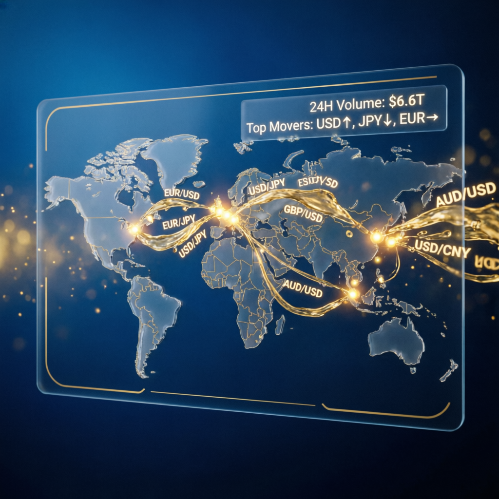 Global forex market analysis visualization