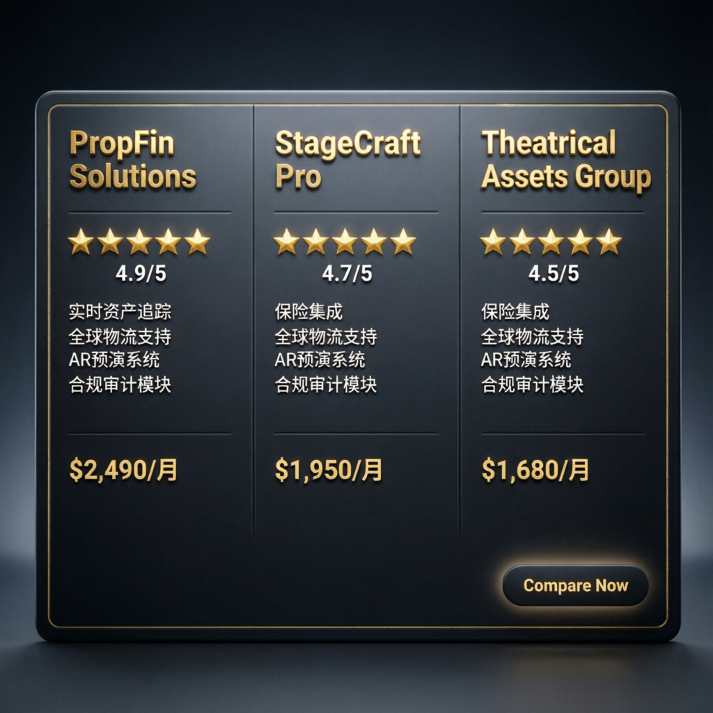 Professional prop firm comparison table showing different prop firms with ratings and features
