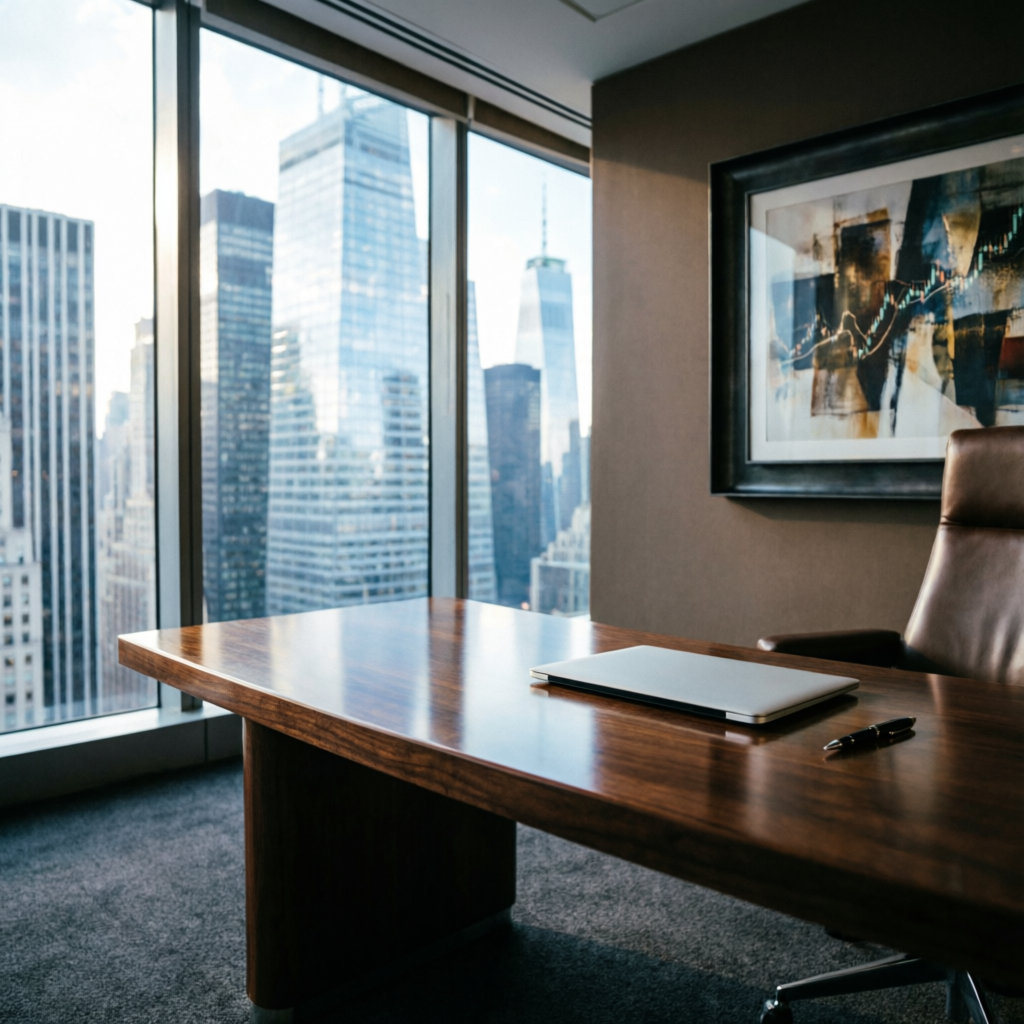 Premium Wall Street corporate office representing Apex Trader Funding professional environment