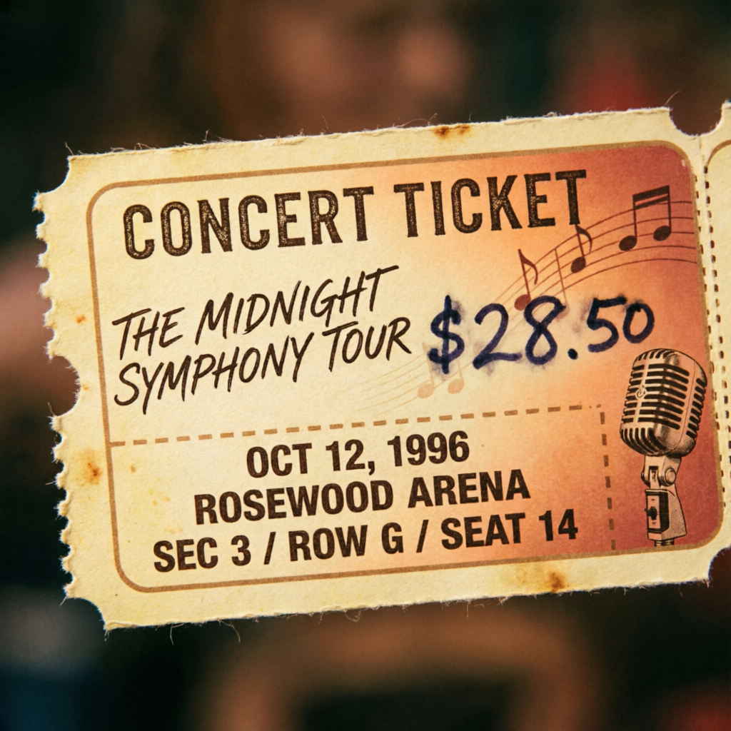 Vintage Concert Ticket