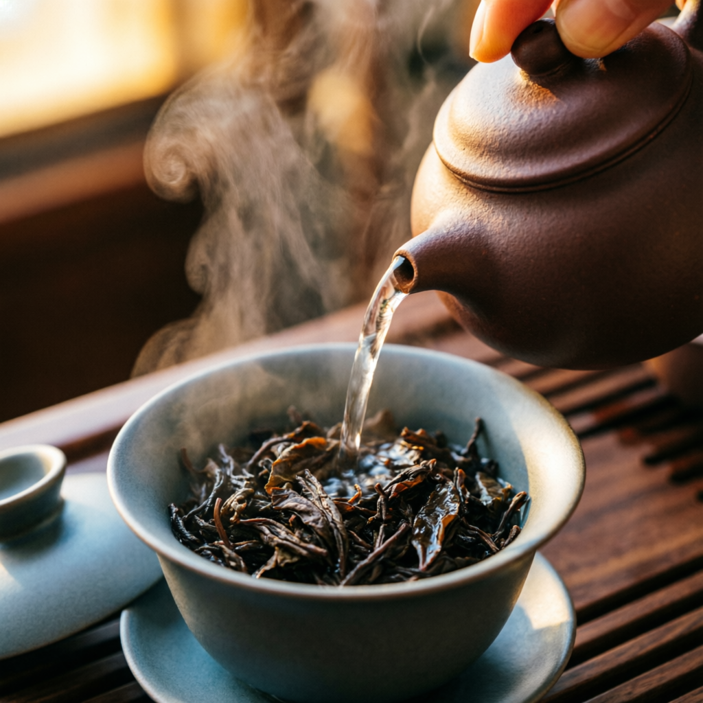 Заваривание пуэра Ху Ли Ган