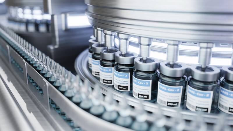 Chaîne de production pharmaceutique