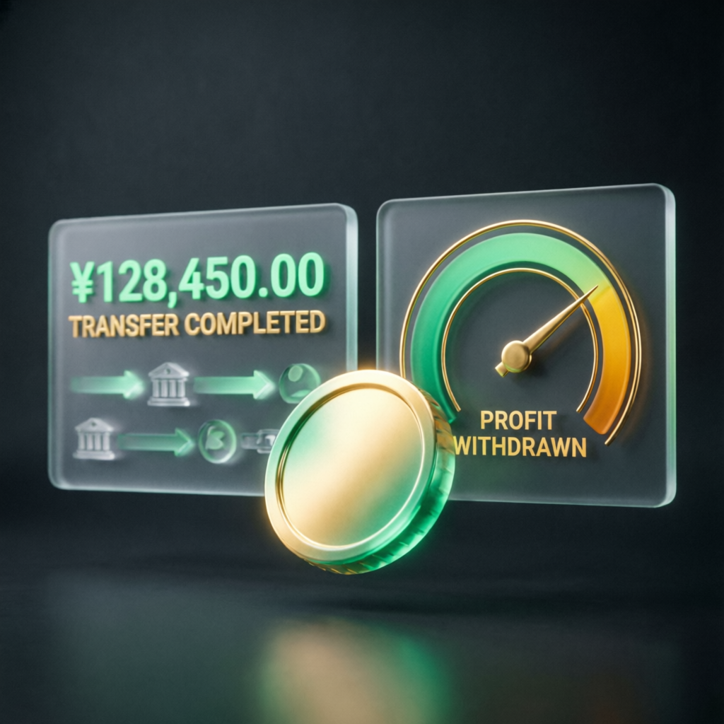 Payout success with profit withdrawal completed