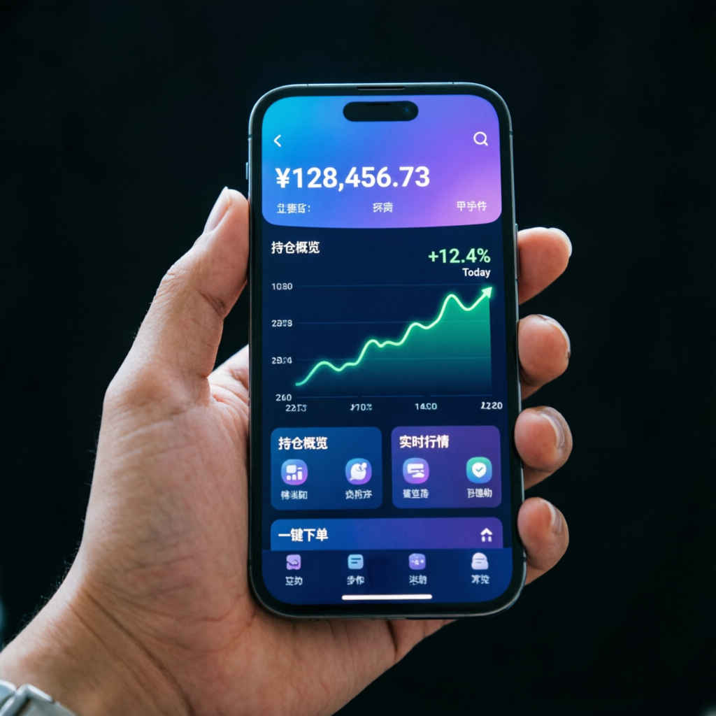 Mobile Trading App with Profit Charts