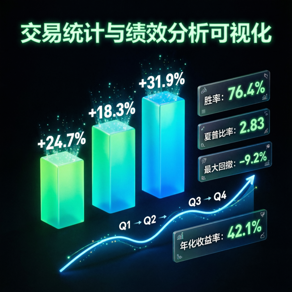Trading performance statistics and profit analytics for prop firm passing service