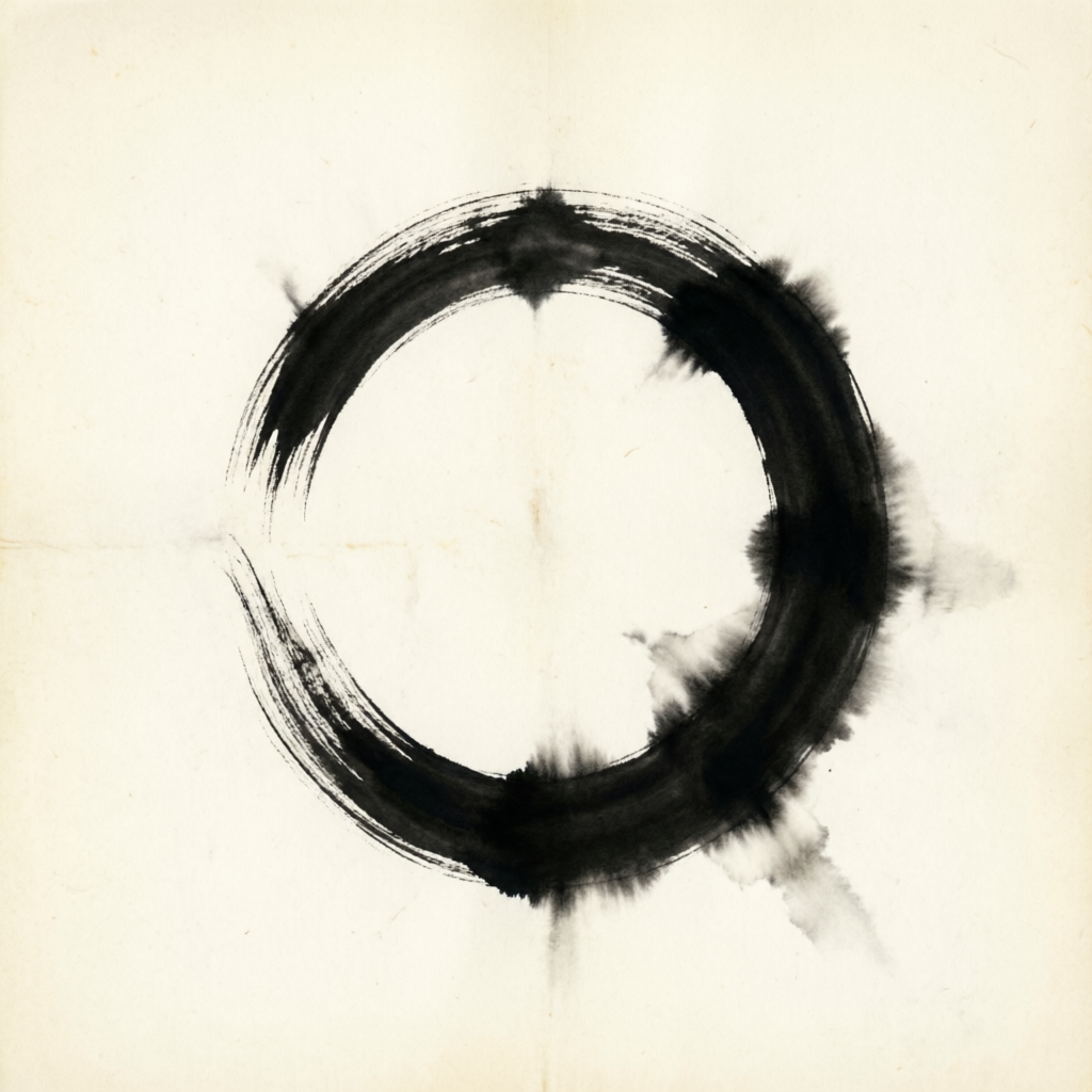 Círculo ensō de tinta sumi