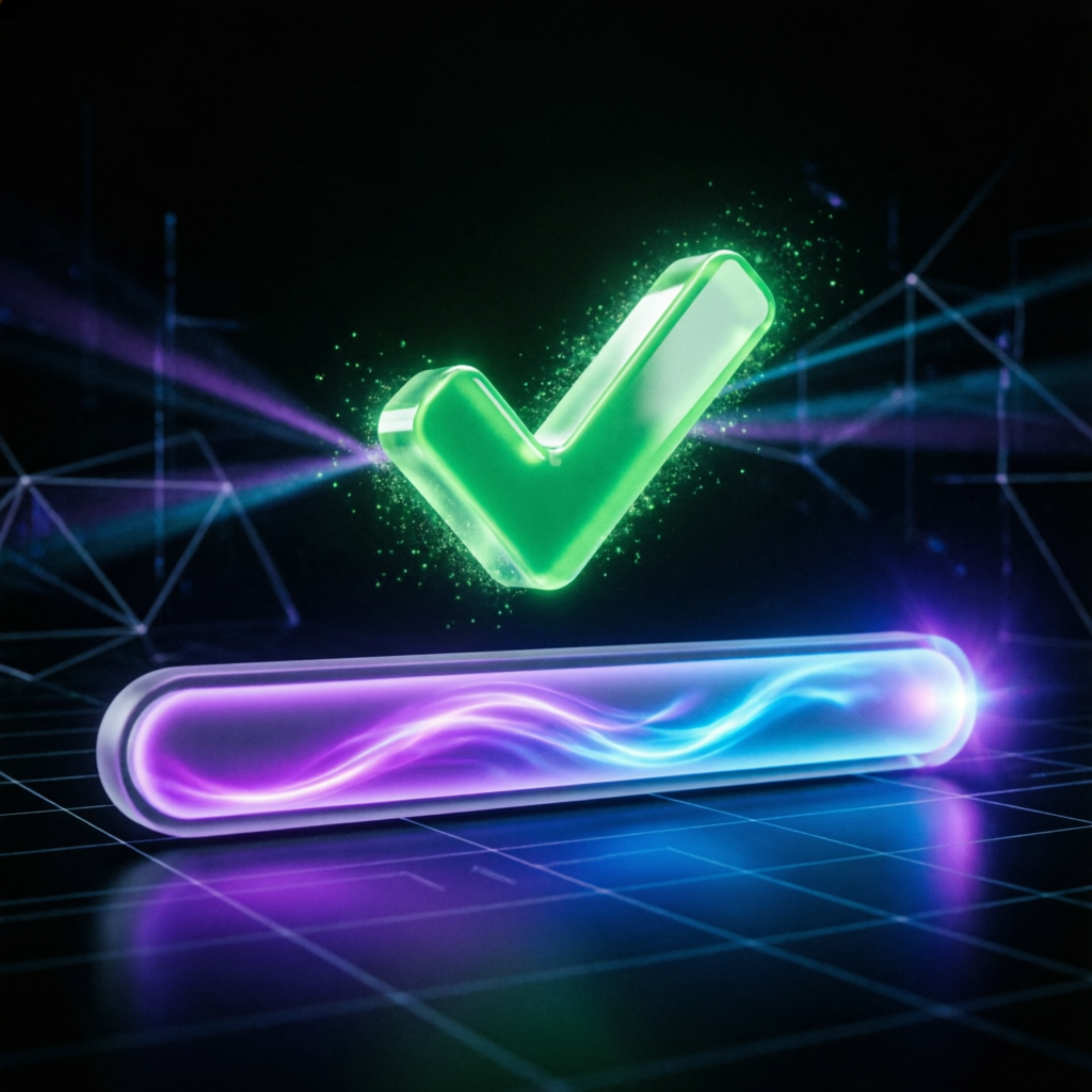 Green checkmark with progress bar showing Apex challenge completion