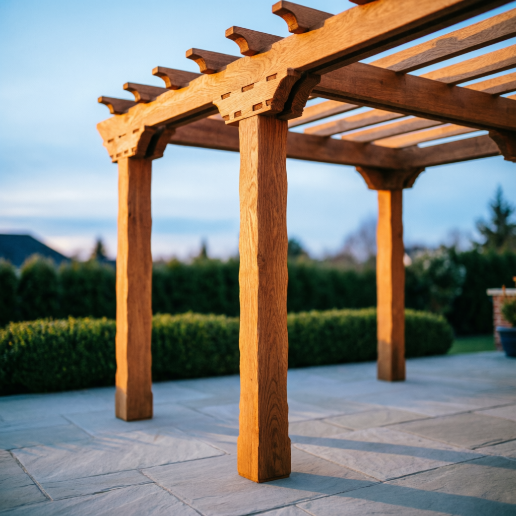 Pérgola de madeira para área externa