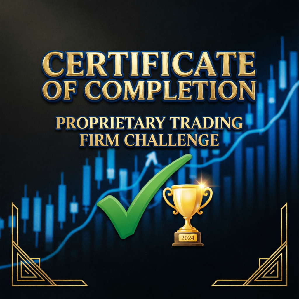 Proprietary trading firm challenge completion certificate