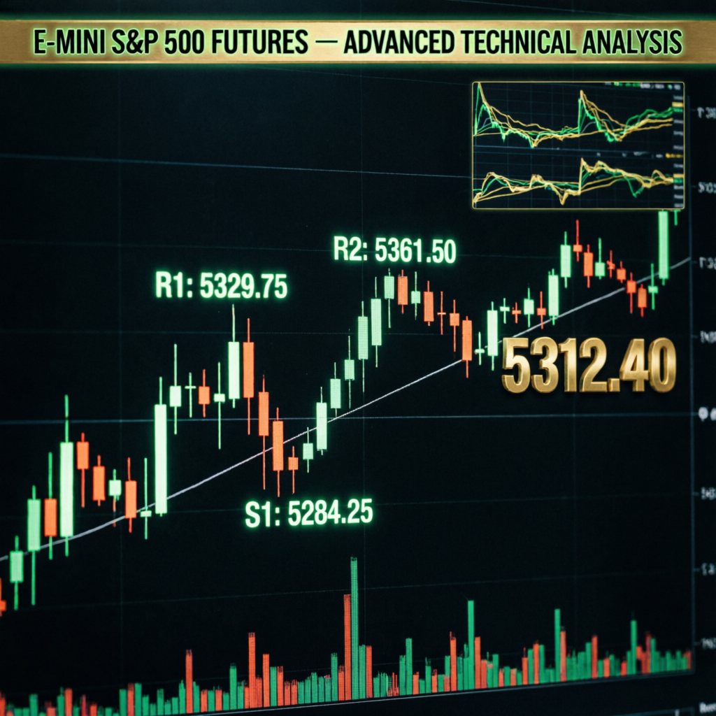E-mini S&P 500 futures advanced technical analysis chart