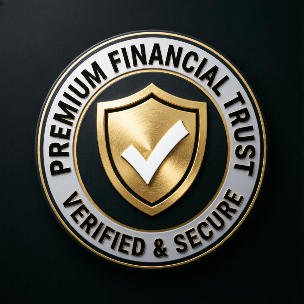 Premium financial trust verified secure badge