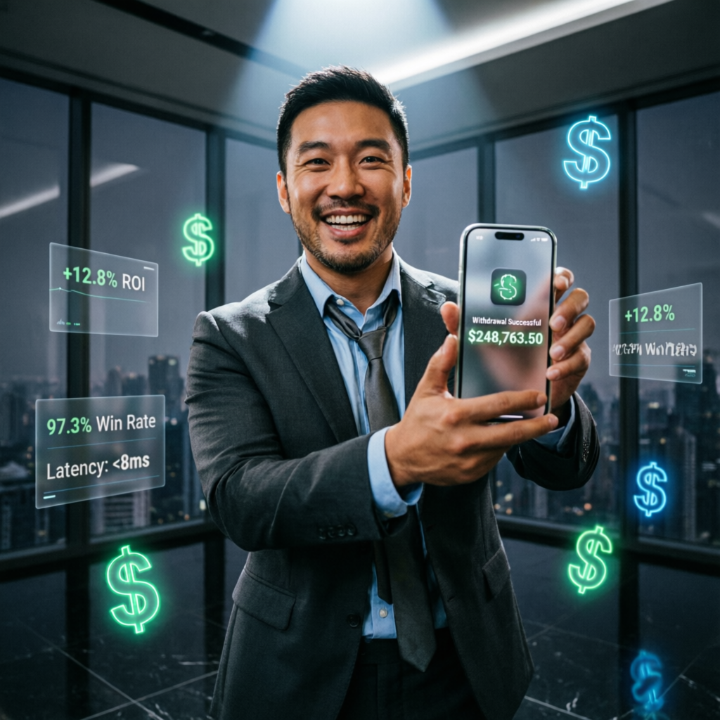 Trader celebrating successful payout withdrawal