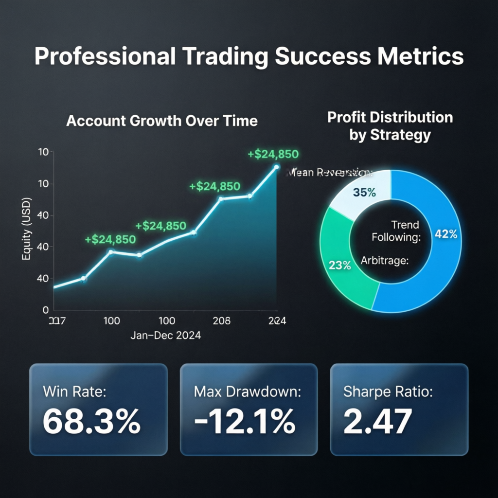 Professional trading success metrics