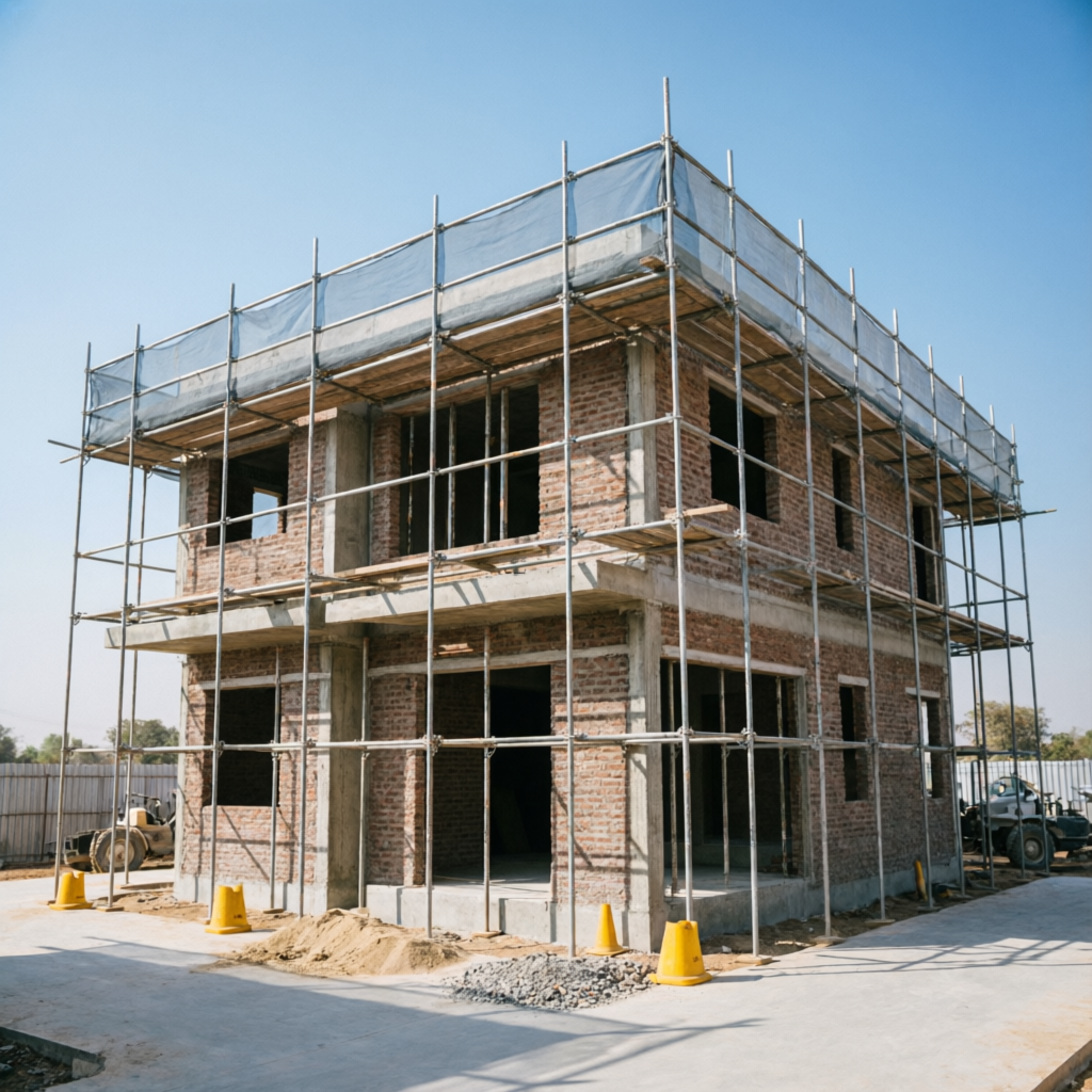 Best residential construction in Bhopal — villa under construction