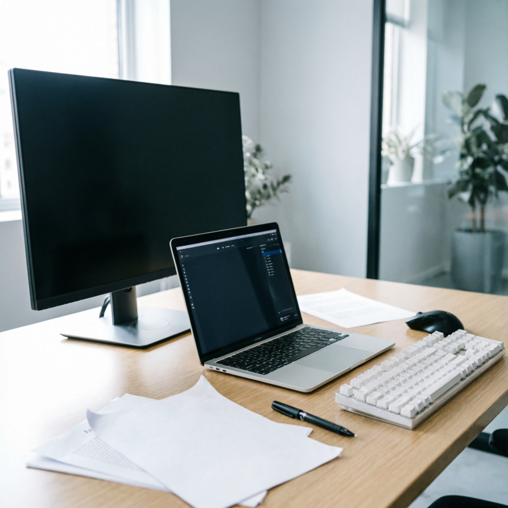 Why choose the HP store in Santacruz — modern workspace with HP laptop and monitor