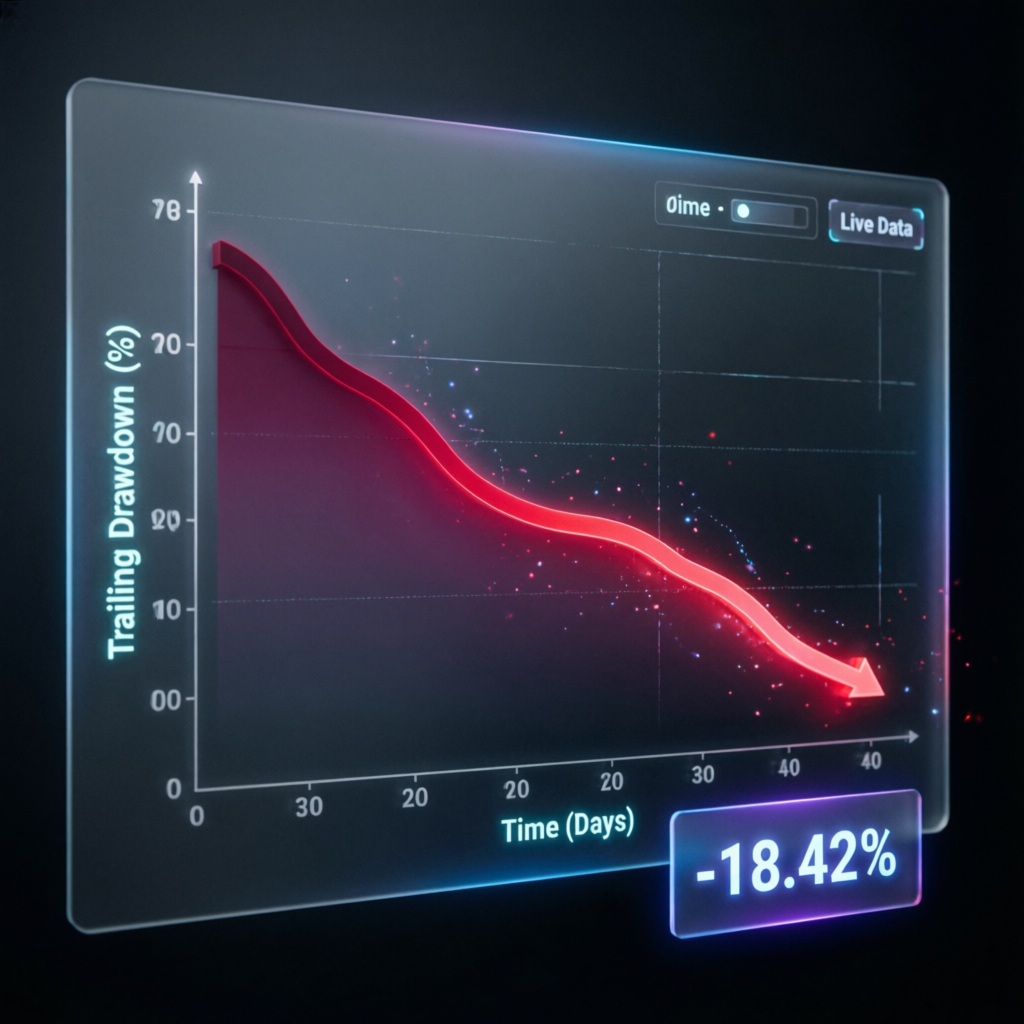 Trailing drawdown chart showing dynamic loss limit movement in Topstep funded accounts