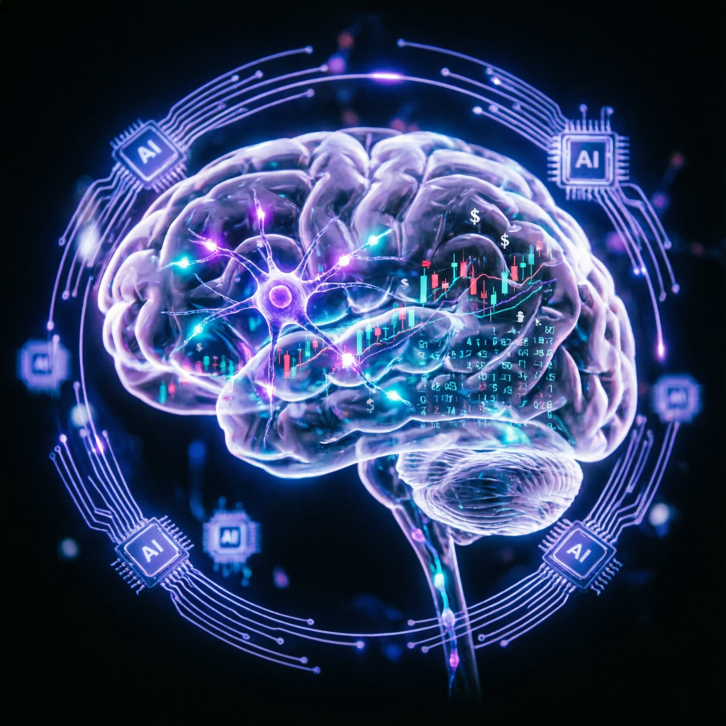 Trading psychology brain visualization with neural network