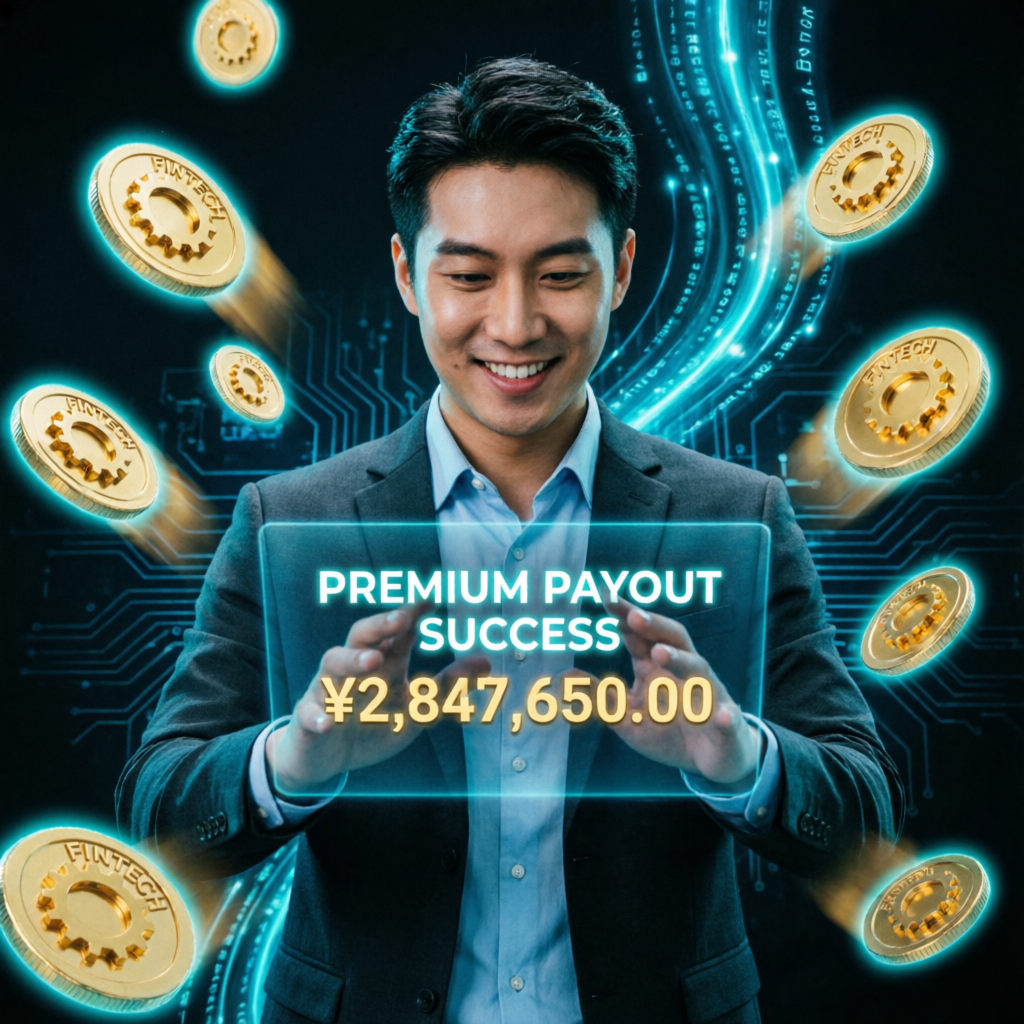 Premium payout success celebration with golden coins