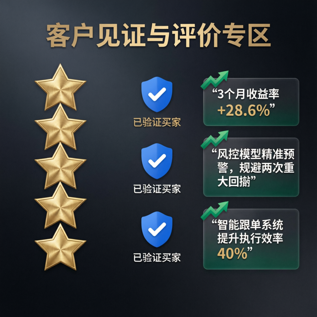 Client testimonial and review section with five star ratings