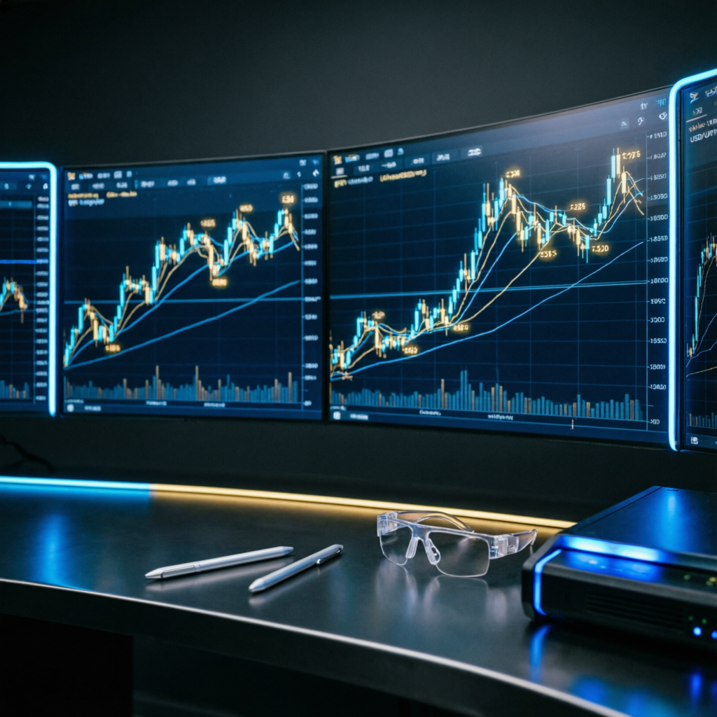 Topstep Trading Combine challenge with multiple futures trading charts and analysis tools